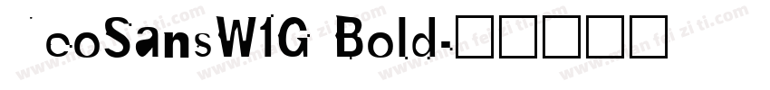 NeoSansW1G Bold字体转换